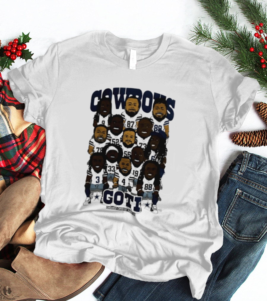 Cowboys Greatest Offense There Is GOTI Caricature Dallas Cowboys T-Shirt