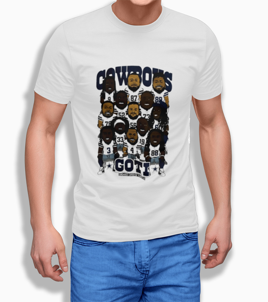 Cowboys Greatest Offense There Is GOTI Caricature Dallas Cowboys T-Shirt