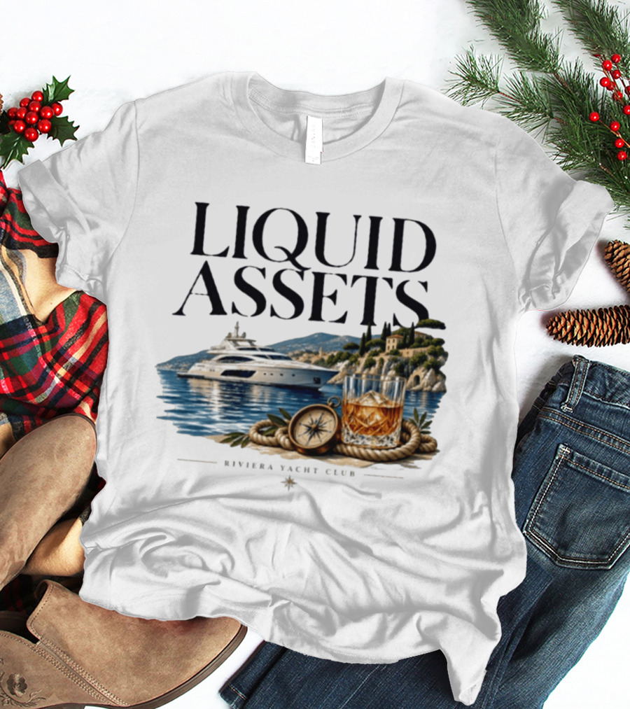 Liquid Assets Yacht Club Ferretti Custom Line Riviera Sailing T-Shirt