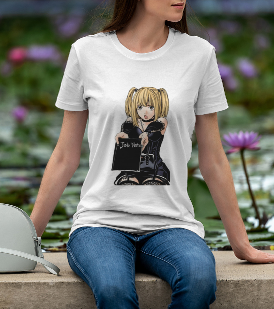 Misa Amane Job Note Anime Character Posing In Gothic Outfit T-Shirt
