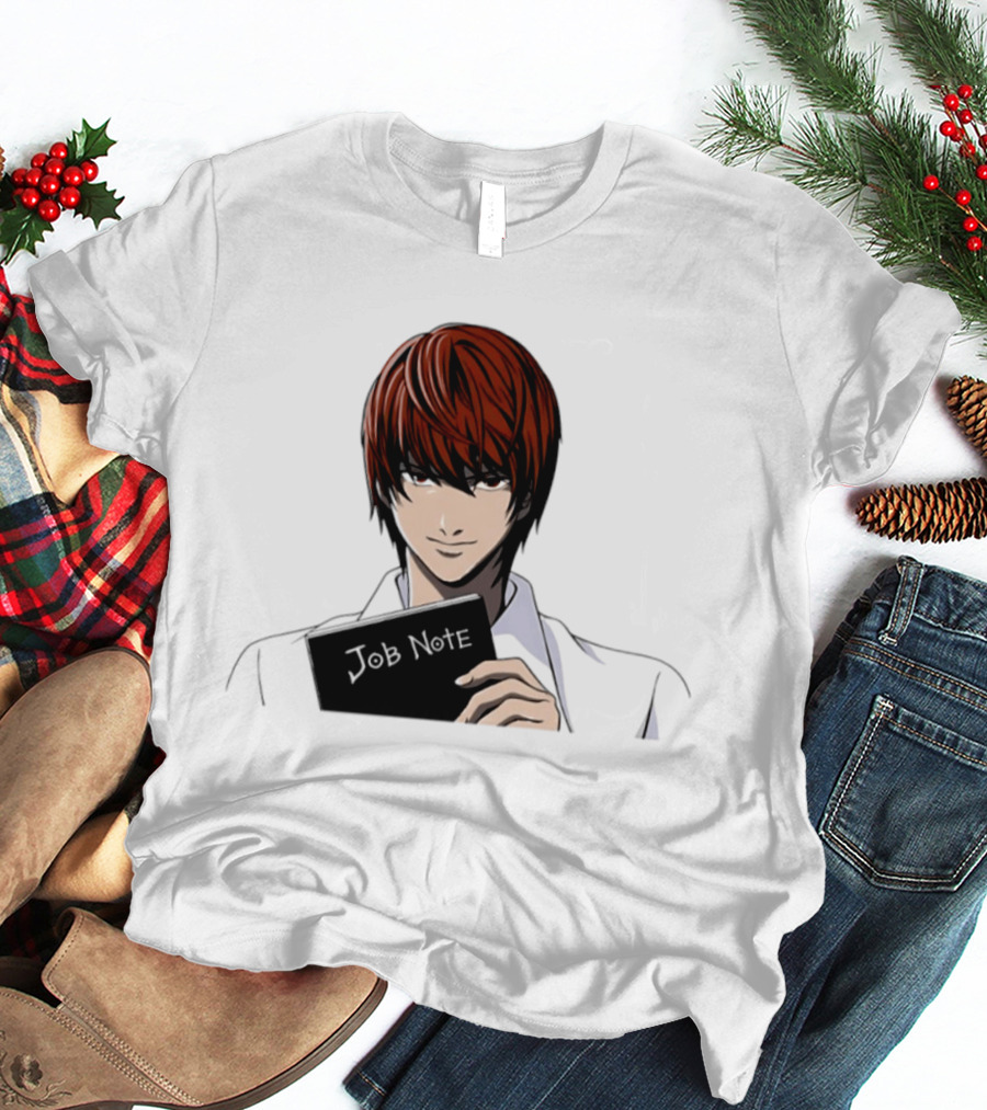 Job Note Parody Light Yagami Character Anime Manga T-Shirt