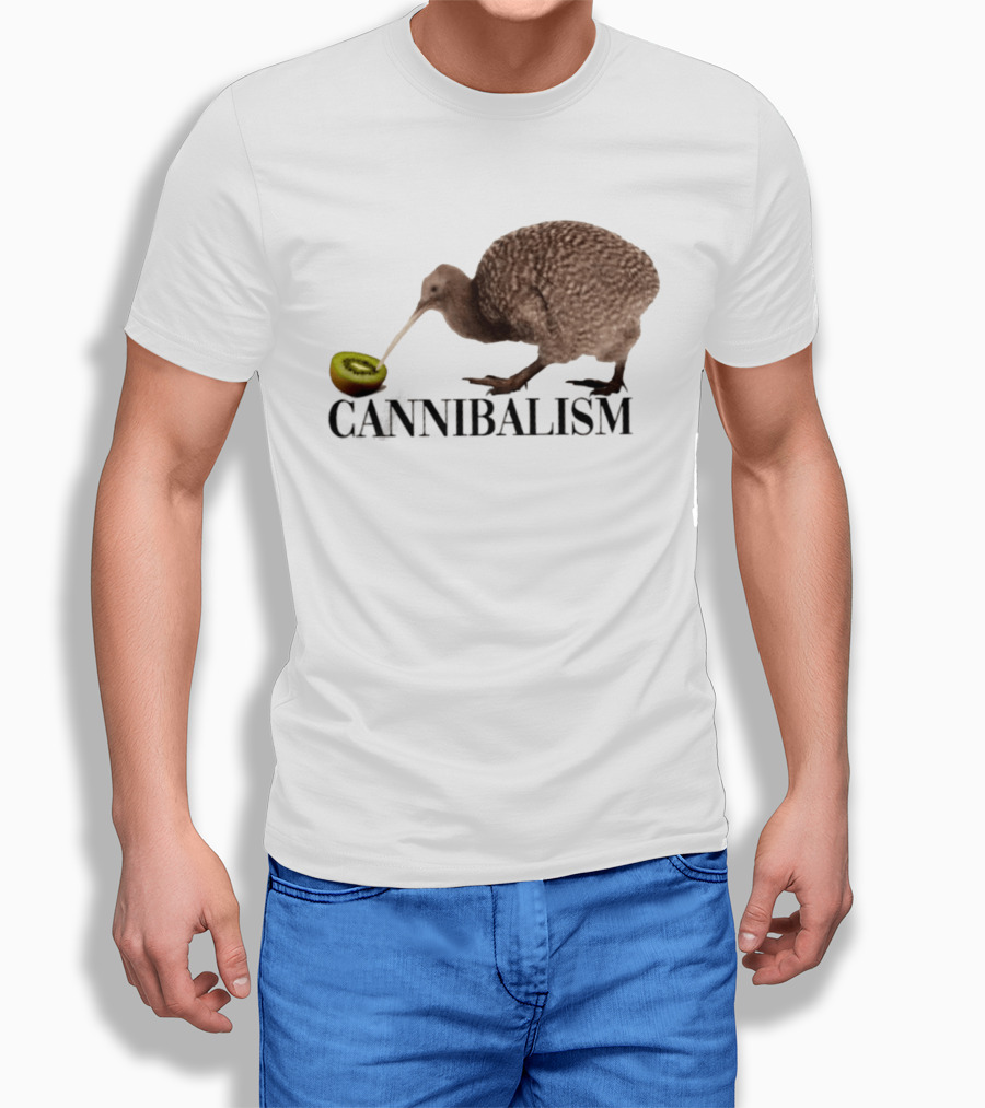 Kiwi Bird Cannibalism With Kiwi Fruit Pun Nature T-Shirt