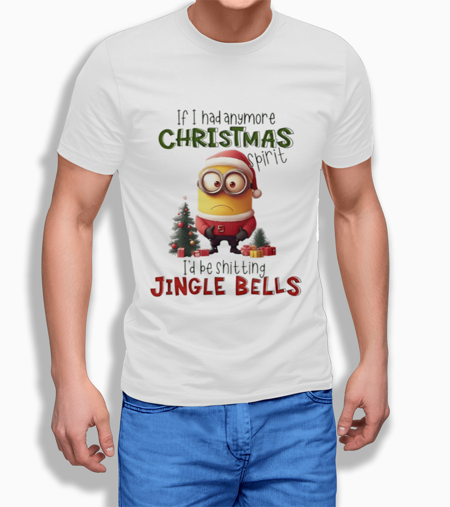 Minions Christmas Spirit Jingle Bells Funny Holiday T-Shirt