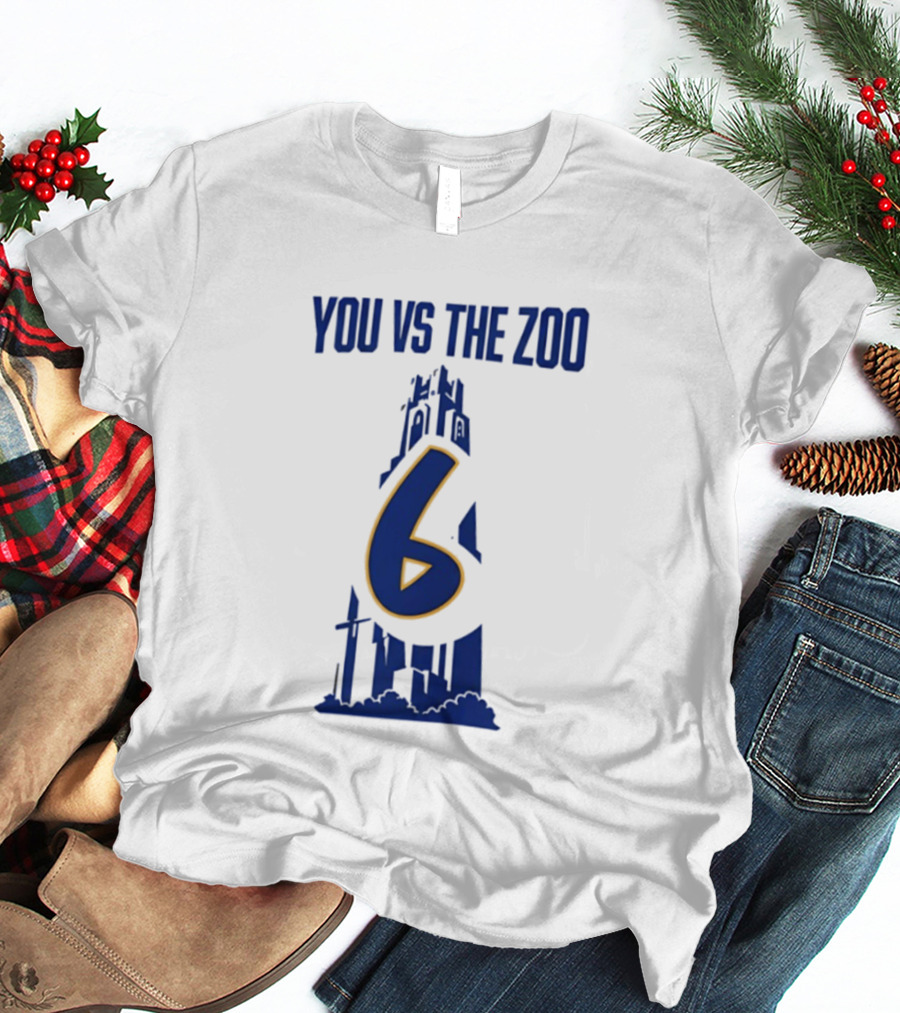 Pittsburgh Panthers You Vs The Zoo Number 6 Skyline T-Shirt