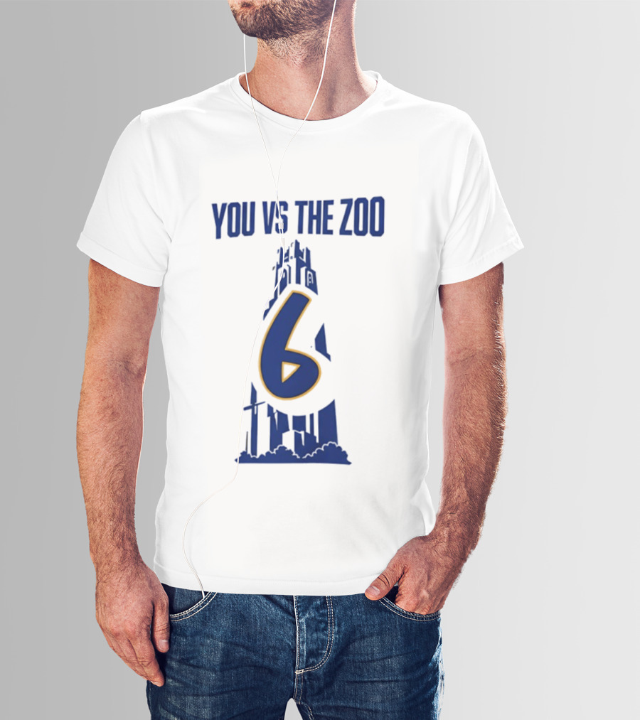 Pittsburgh Panthers You Vs The Zoo Number 6 Skyline T-Shirt