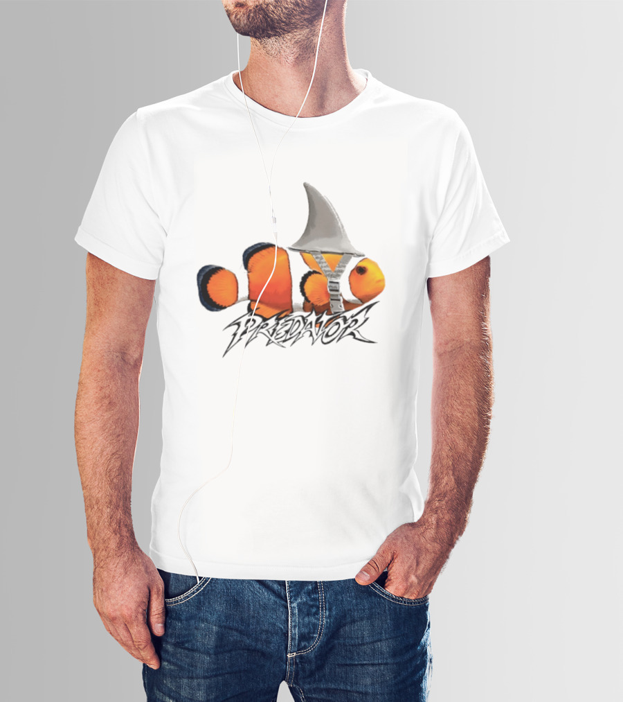 Predator Clown Nemo X Shark Fin Helmet T-Shirt