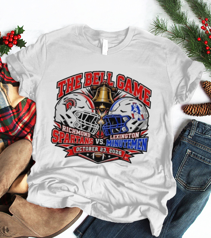 The Bell Game Richmond Spartans Vs Lexington Minutemen October 23 2026 Football Rivalry Matchup T-Shirt