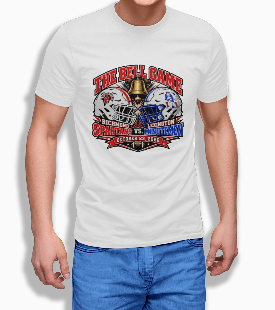 The Bell Game Richmond Spartans Vs Lexington Minutemen October 23 2026 Football Rivalry Matchup T-Shirt