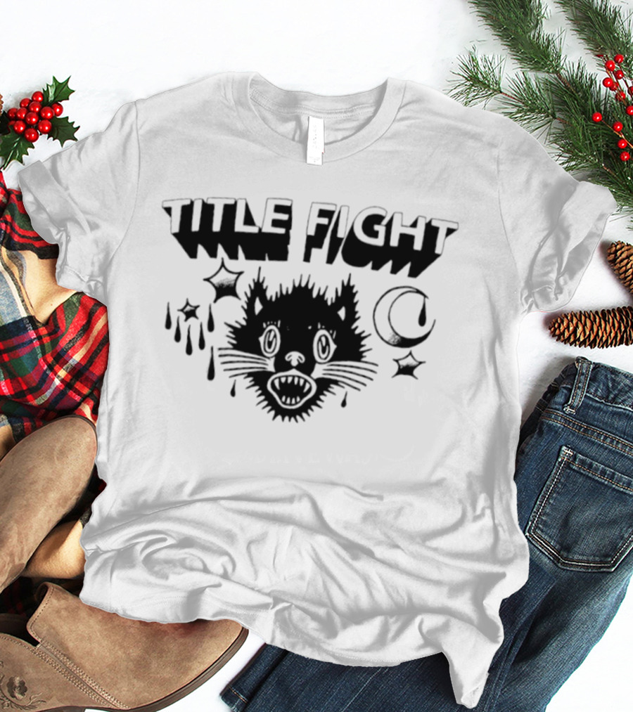 Title Fight Black Cat Stars Moon T-Shirt