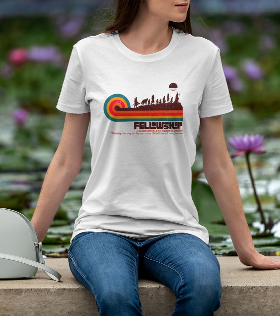 Fellowship Excursions And Guided Tours Leading The Way To Mordor T-Shirt