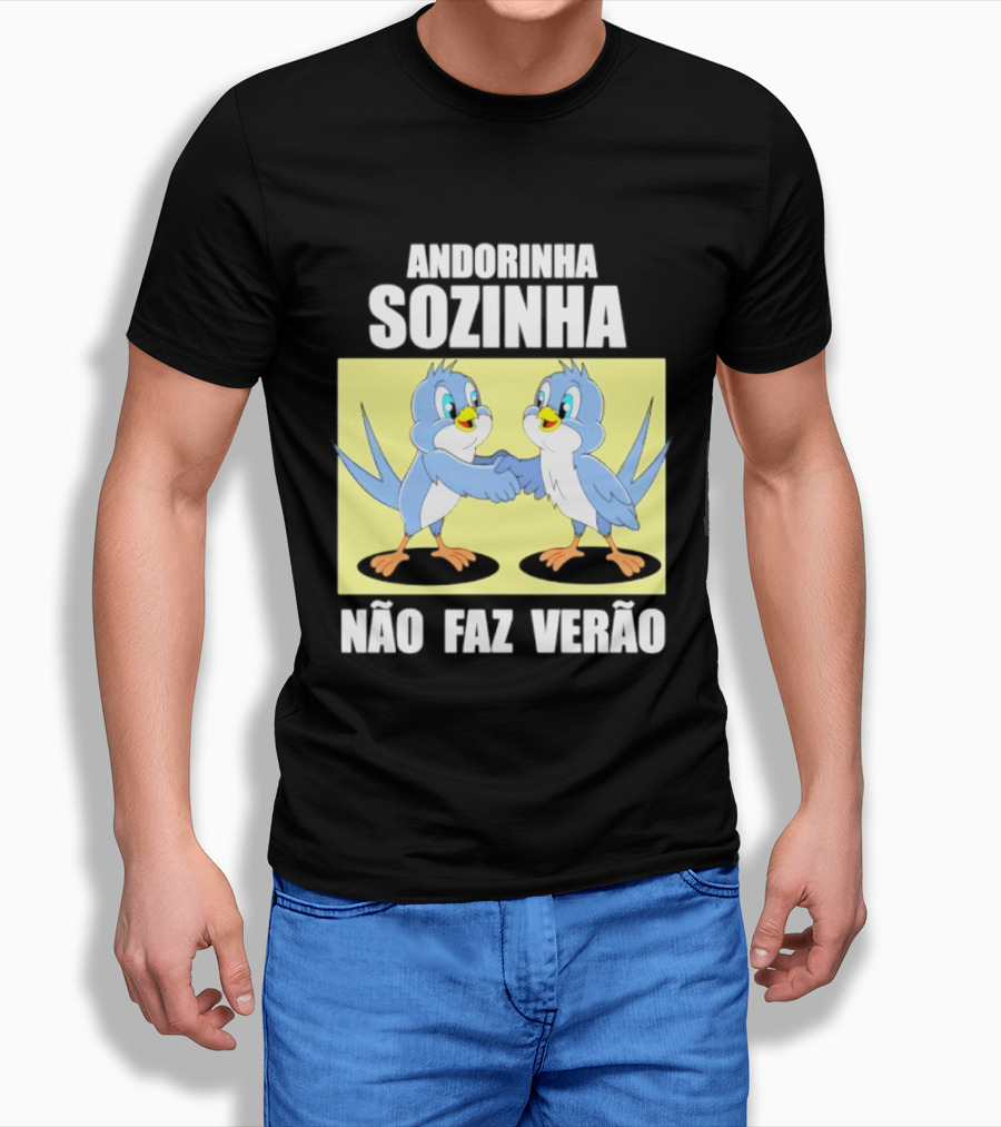 Andorinha Sozinha Não Faz Verão Handshake Birds T-Shirt