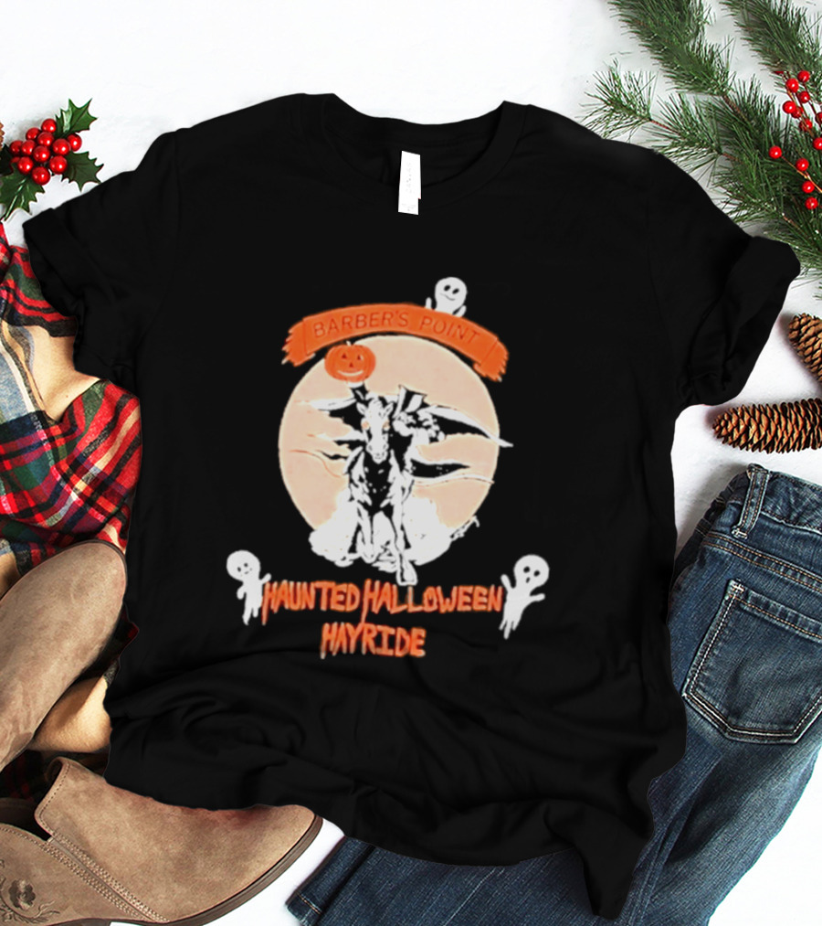 Barber's Point Haunted Halloween Hayride 2026 Pumpkin Ghosts T-Shirt