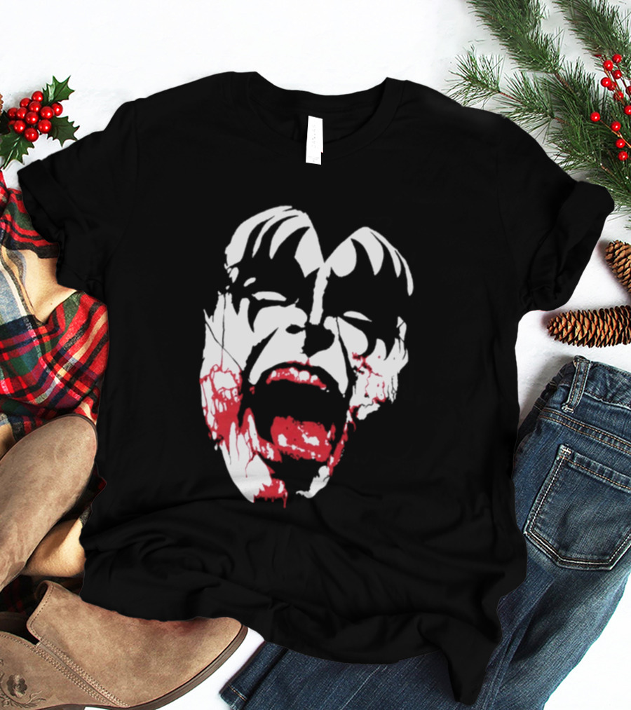 Kiss Halloween 2026 Bloody Demon Face T-Shirt
