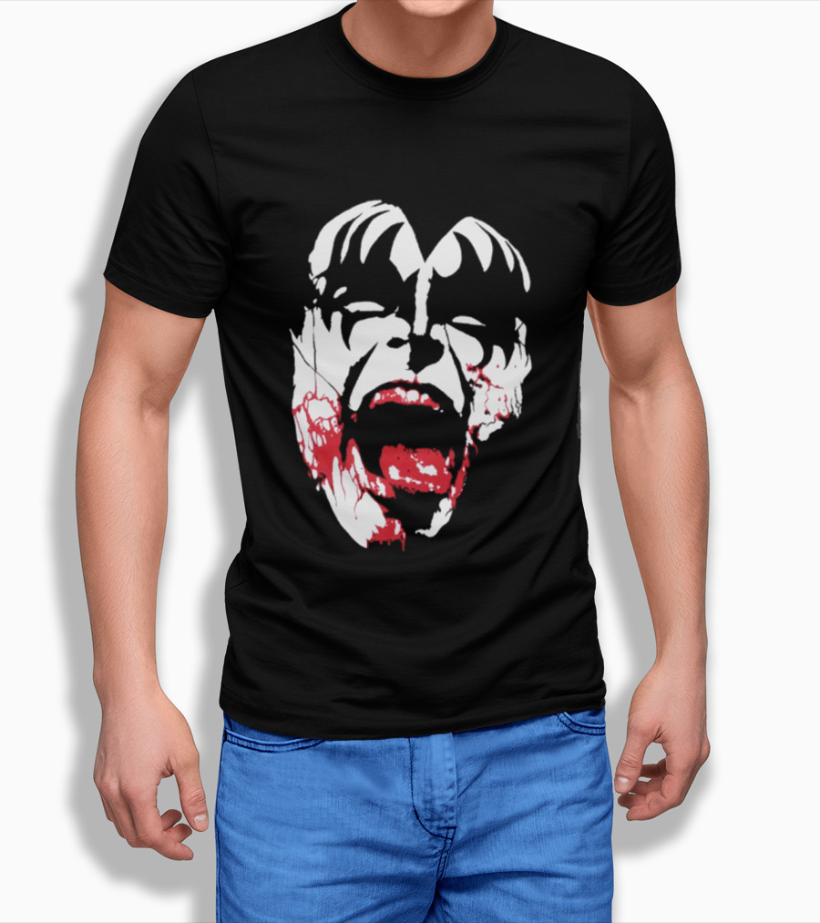 Kiss Halloween 2026 Bloody Demon Face T-Shirt