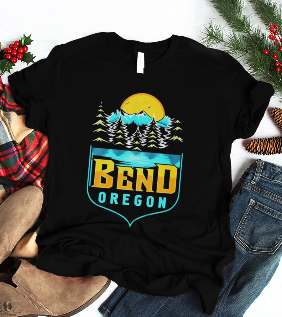Bend Oregon Sunrise Mountains And Pines T-Shirt