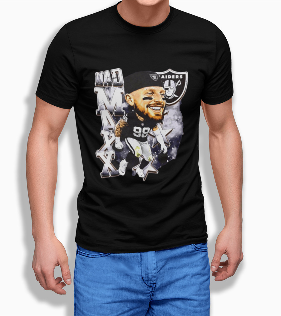 Mad Maxx 98 Raiders Football Player Swag Head T-Shirt