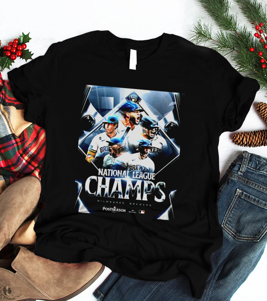 Milwaukee Brewers National League Champs Postseason MLB Victory T-Shirt