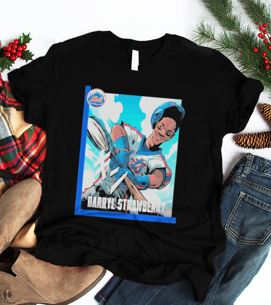 Darryl Strawberry NYC Mets Baseball Manga T-Shirt