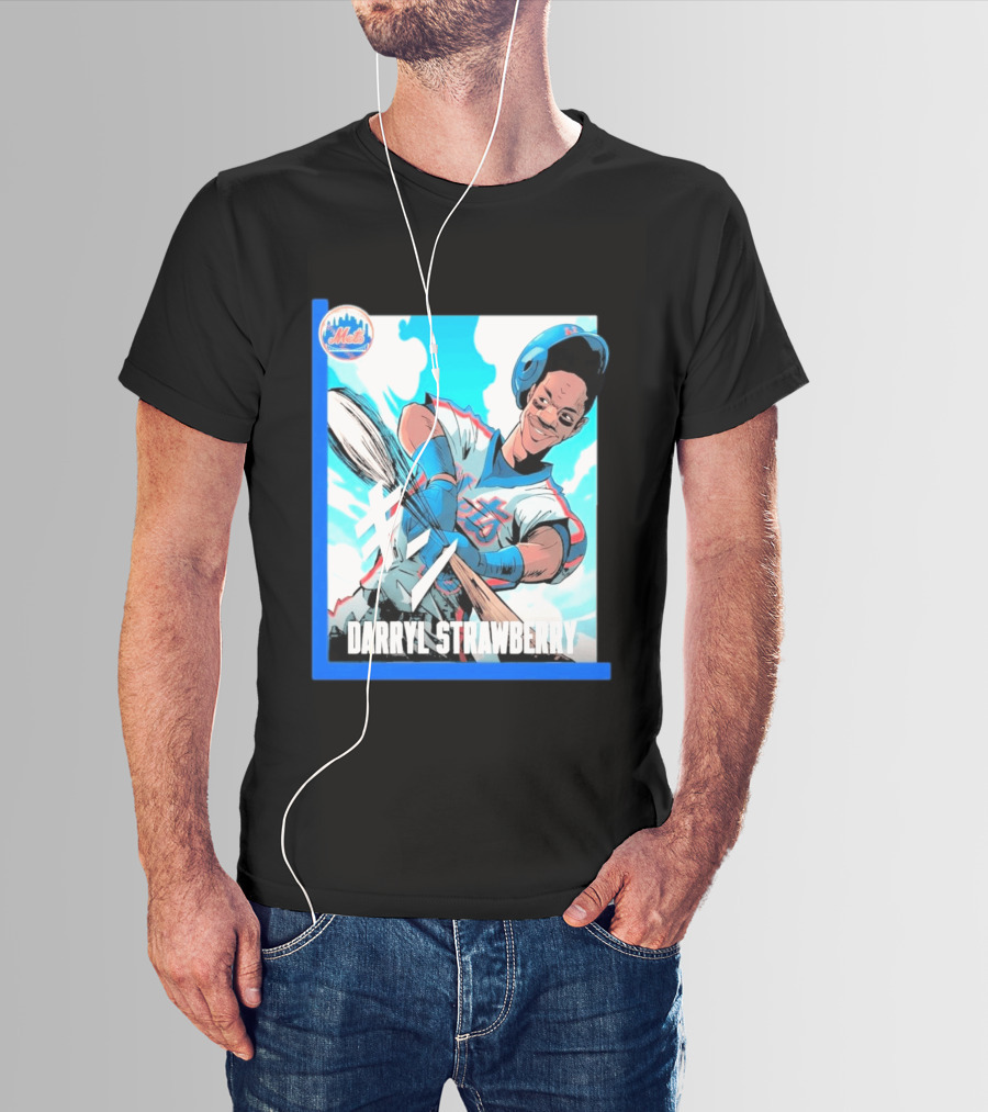 Darryl Strawberry NYC Mets Baseball Manga T-Shirt