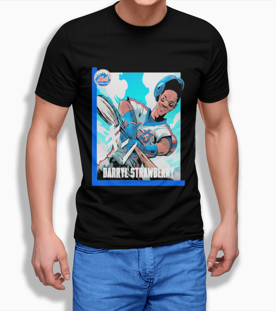 Darryl Strawberry NYC Mets Baseball Manga T-Shirt