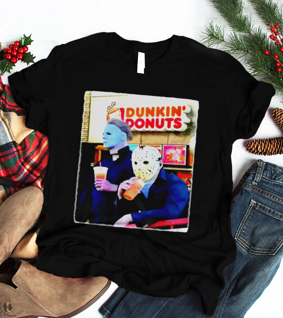 Dunkin Donuts Halloween 2026 Michael Myers Jason Voorhees Meme T-Shirt
