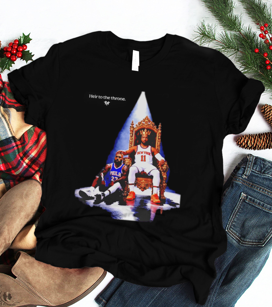 Heir To The Throne New York Knicks Jalen Brunson Basketball Crowned In Glory T-Shirt