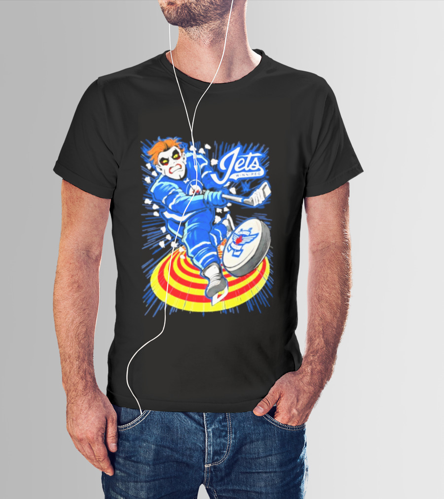 Winnipeg Jets Danhausen Winnipeghausen Hockey Collaboration T-Shirt