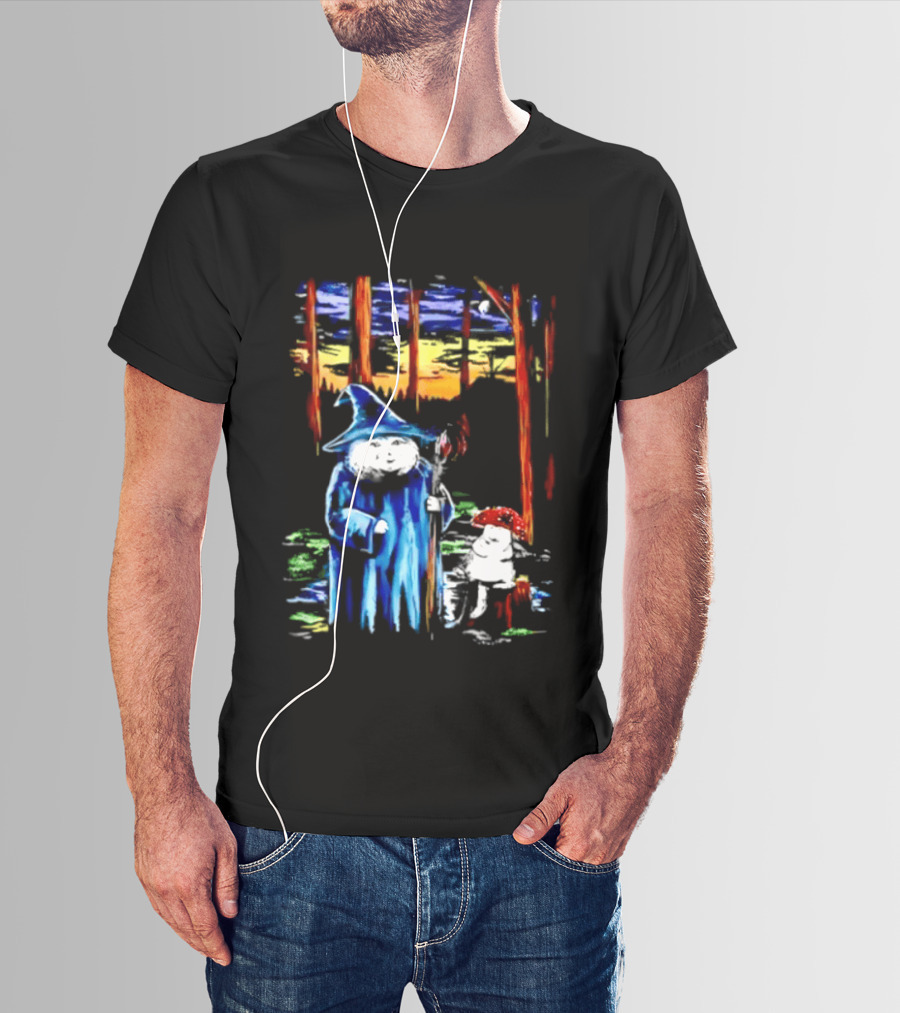 Witch Cat You Wanna Meet Up At The Bog Wizard And Mushroom T-Shirt