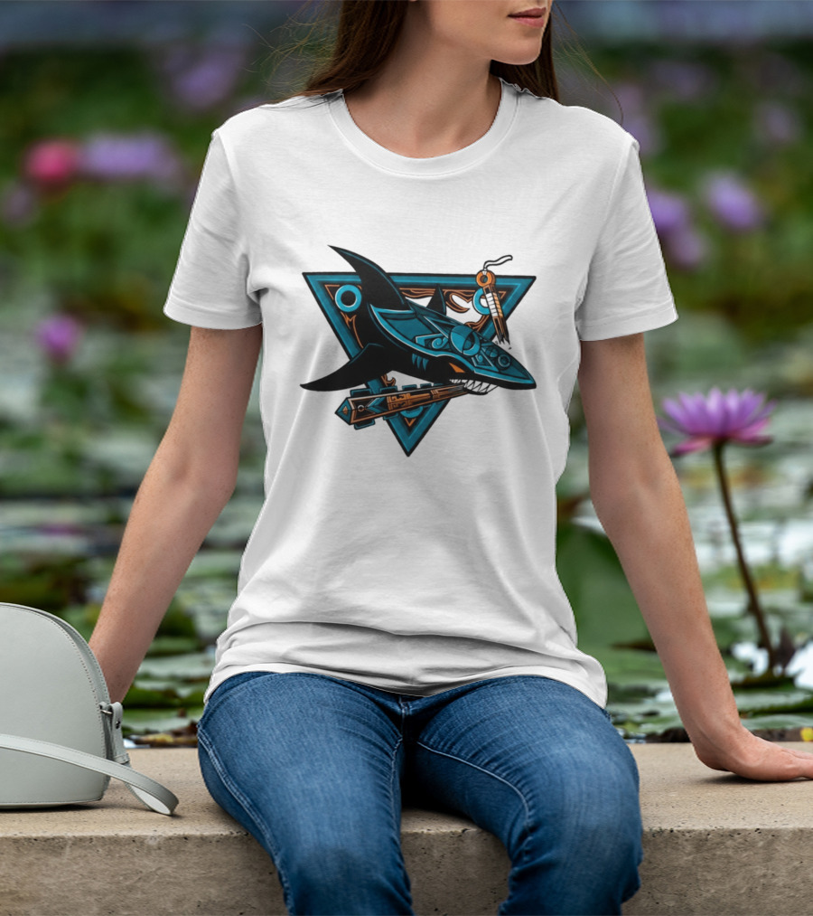 2026 San Jose Sharks Los Tiburones Geometric Tribal T-Shirt