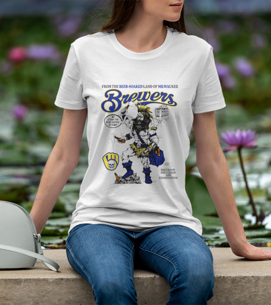 Brewers From The Beer Soaked Land Of Milwaukee Milwaukee Baseball Glove Hand T-Shirt