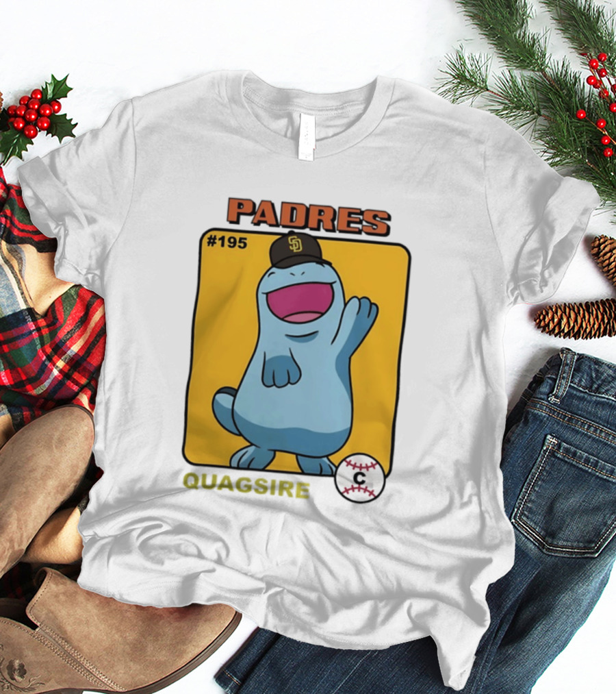 San Diego Padres Quagsire Pokemon Collaboration #195 T-Shirt