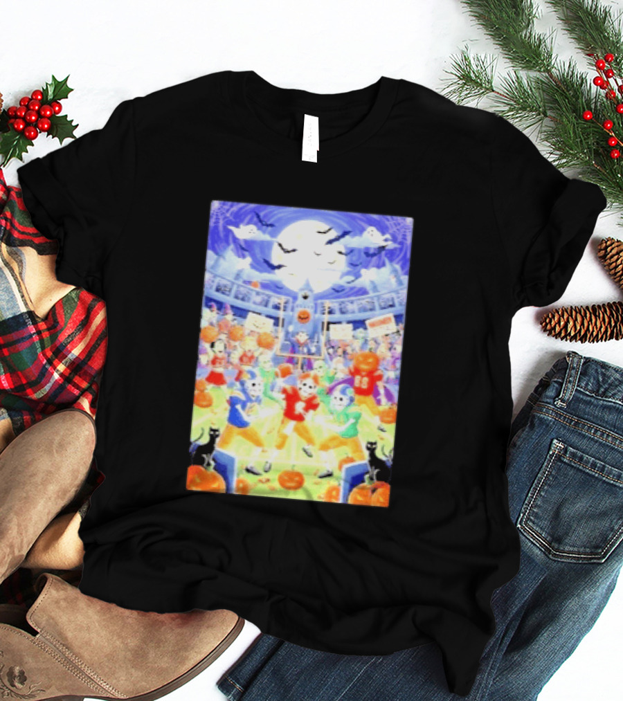 Halloween 2026 Skeleton Palloweet Football Spooky Game Party Pumpkin Night T-Shirt