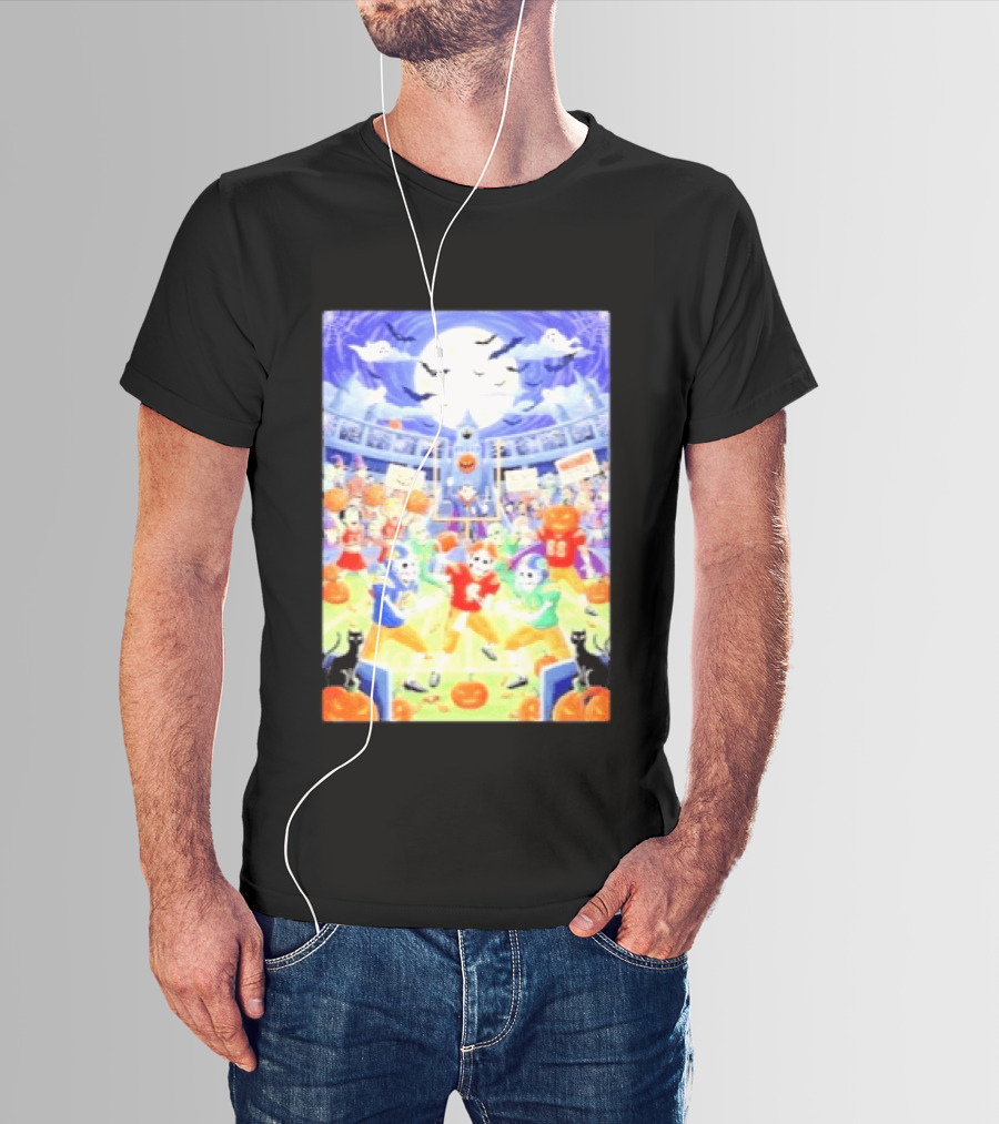 Halloween 2026 Skeleton Palloweet Football Spooky Game Party Pumpkin Night T-Shirt
