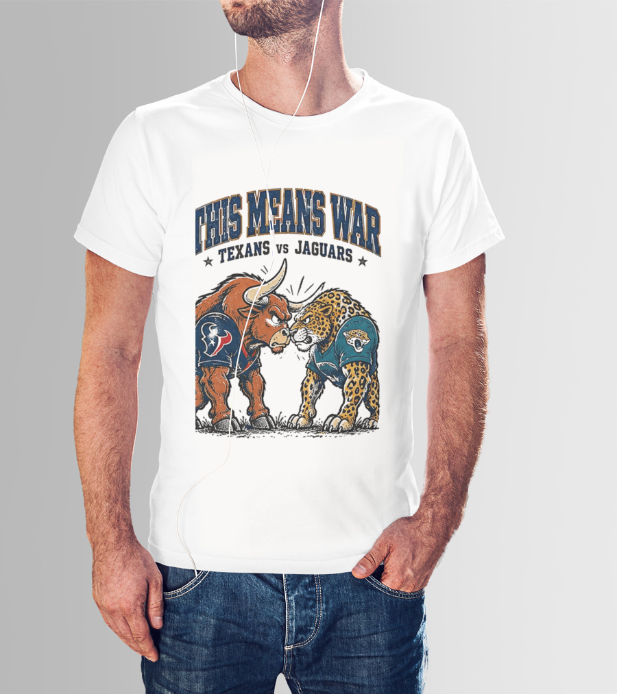 This Means War Texans Vs Jaguars Rivalry Showdown 2026 T-Shirt