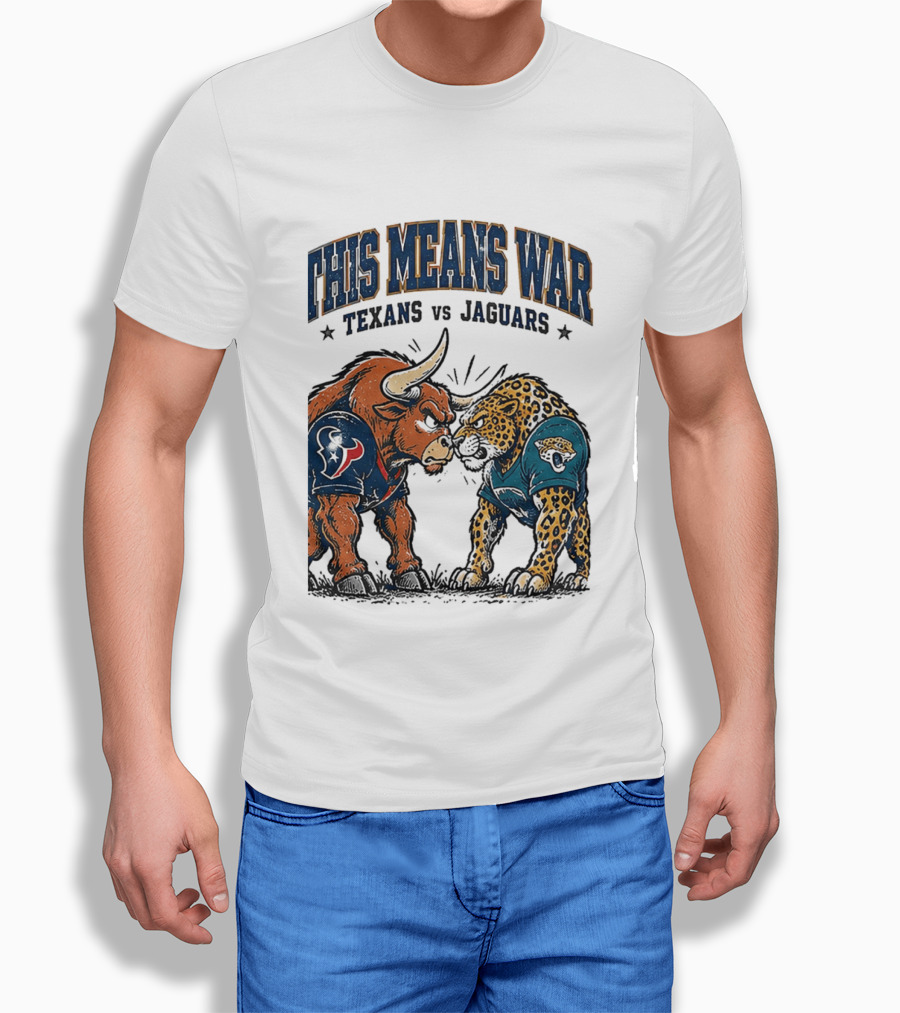 This Means War Texans Vs Jaguars Rivalry Showdown 2026 T-Shirt