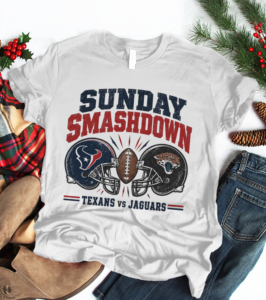 Sunday Smashdown 2026 Texans Vs Jaguars London Football Clash Week 6 T-Shirt