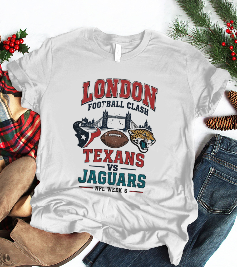 London Football Clash Texans Vs Jaguars NFL Week 6 T-Shirt