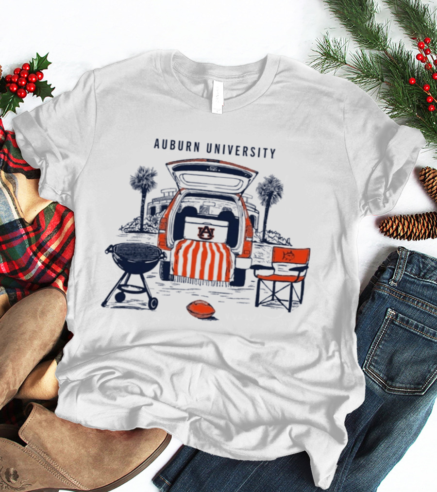 Auburn University Tailgate Scene With Auburn Tigers T-Shirt