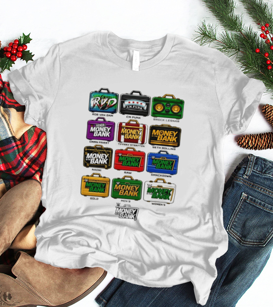 Money In The Bank Nostalgia RVD CM Punk Briefcases Collection T-Shirt