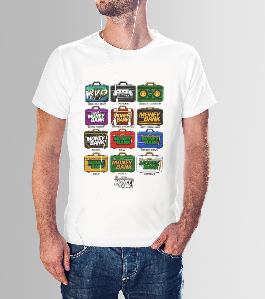Money In The Bank Nostalgia RVD CM Punk Briefcases Collection T-Shirt