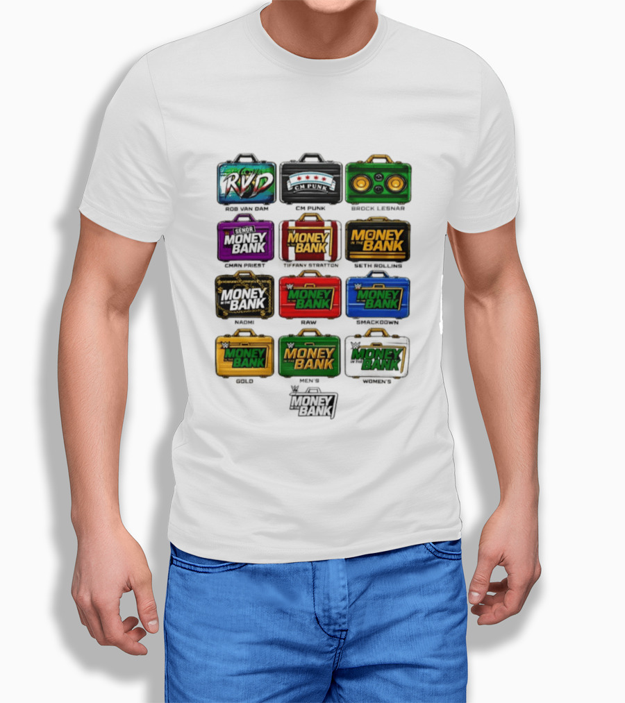 Money In The Bank Nostalgia RVD CM Punk Briefcases Collection T-Shirt