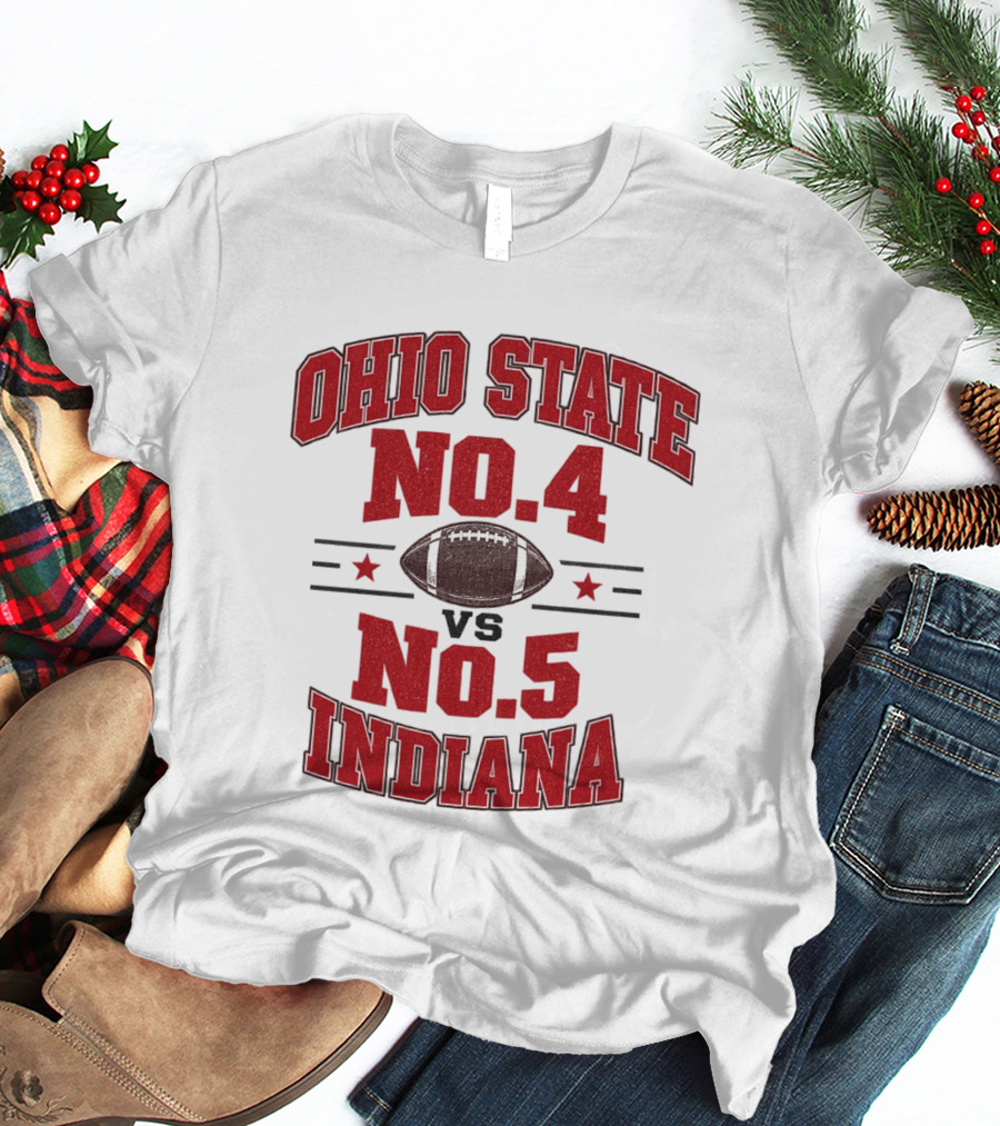 Ohio State No 4 Vs No 5 Indiana Football Showdown 2026 T-Shirt