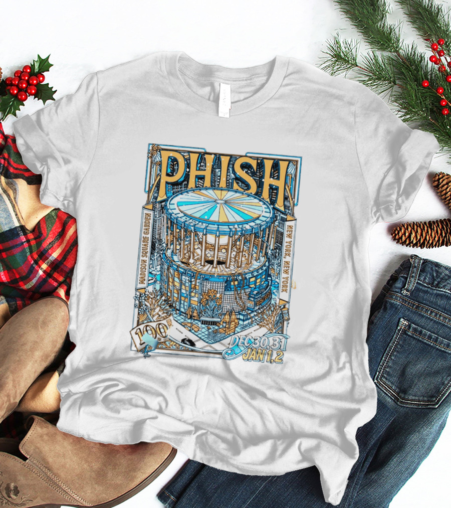 Phish 100 Shows Madison Square Garden New York December 30 31 2026 January 1 2 2027 Event T-Shirt