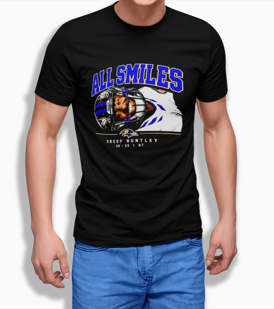 All Smiles Snoop Huntley 10 23 21 OT Baltimore Ravens T-Shirt