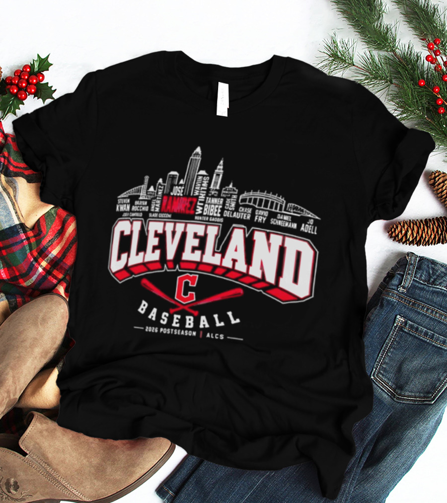 Cleveland Baseball 2022 Postseason ALCS Skyline Celebration T-Shirt