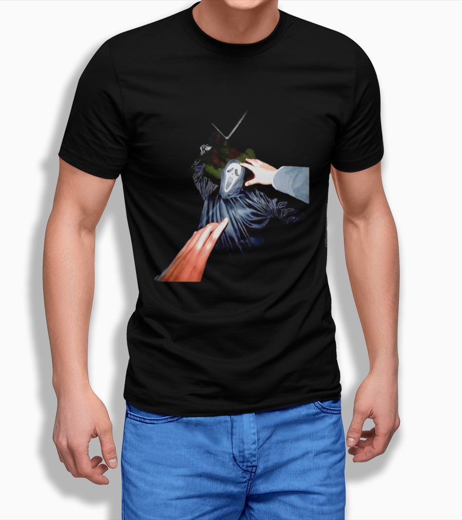 Ghostface Scream Horror Movie First Person Knife Encounter Halloween T-Shirt