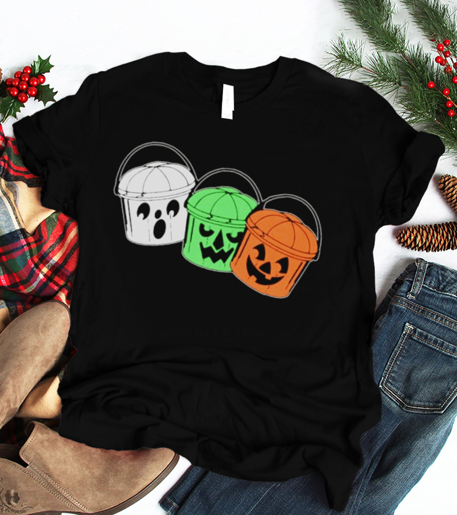 Ghost Pumpkin Candy Buckets Halloween 2026 T-Shirt