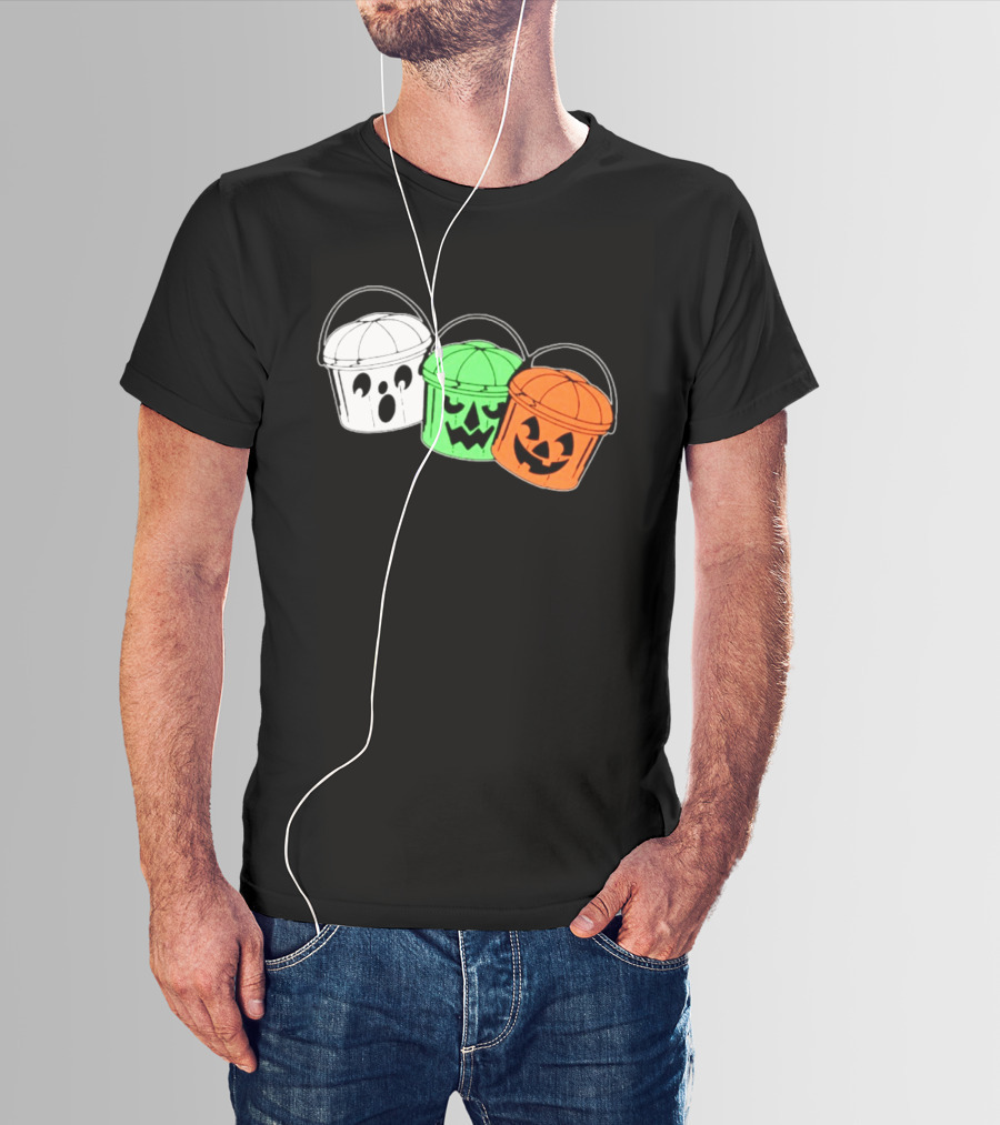 Ghost Pumpkin Candy Buckets Halloween 2026 T-Shirt