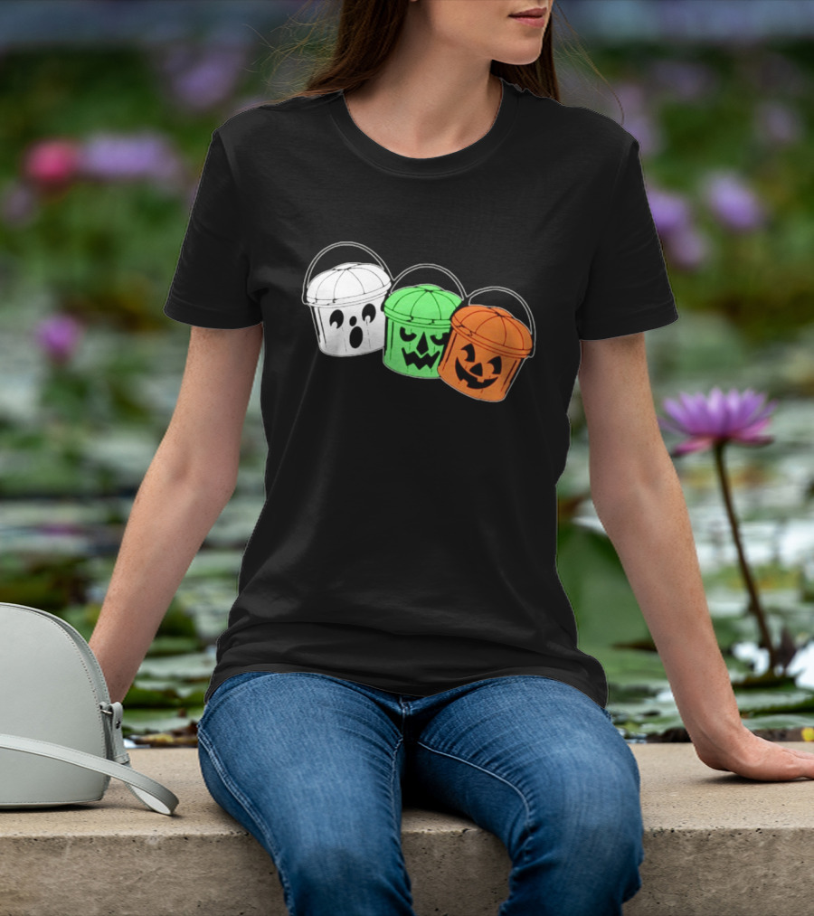 Ghost Pumpkin Candy Buckets Halloween 2026 T-Shirt