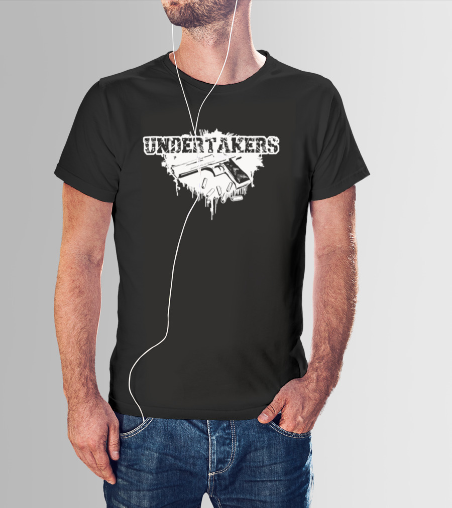 Undertakers Caliber 45 Girls Gun Themed Dripping Effect T-Shirt